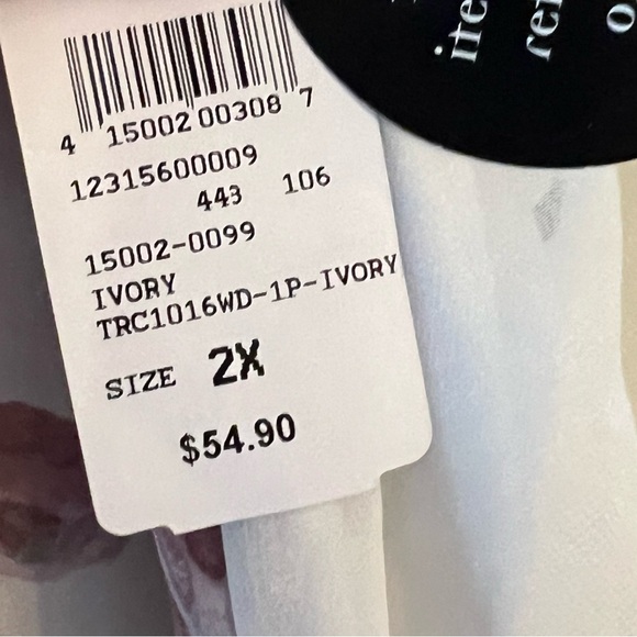 Windsor Ivory Floral Maxi Dress Size 2X NWT - Picture 3 of 6